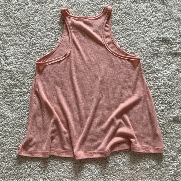 Free People Light Pink Racerback Tank Top Size Medium - Picture 2 of 7